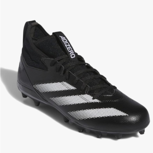 Adidas Adizero Impact.2 Spark Cleats Black White Youth Football Shoes Size 5.5 - Picture 1 of 14